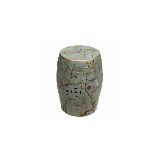 Handmade Famille Porcelain Stool