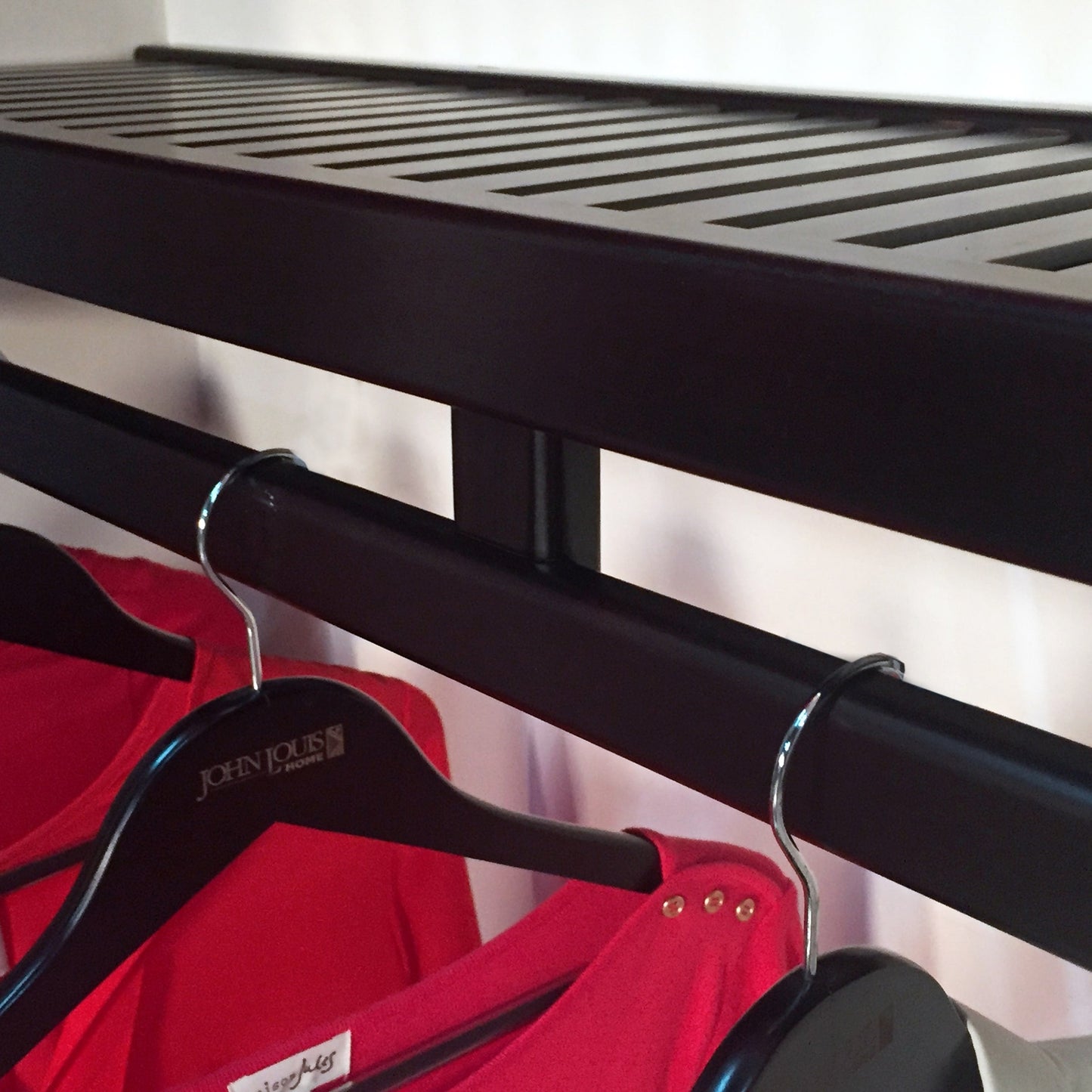 John Louis Home Solid Wood Reach-In Simplicity Closet System Espresso