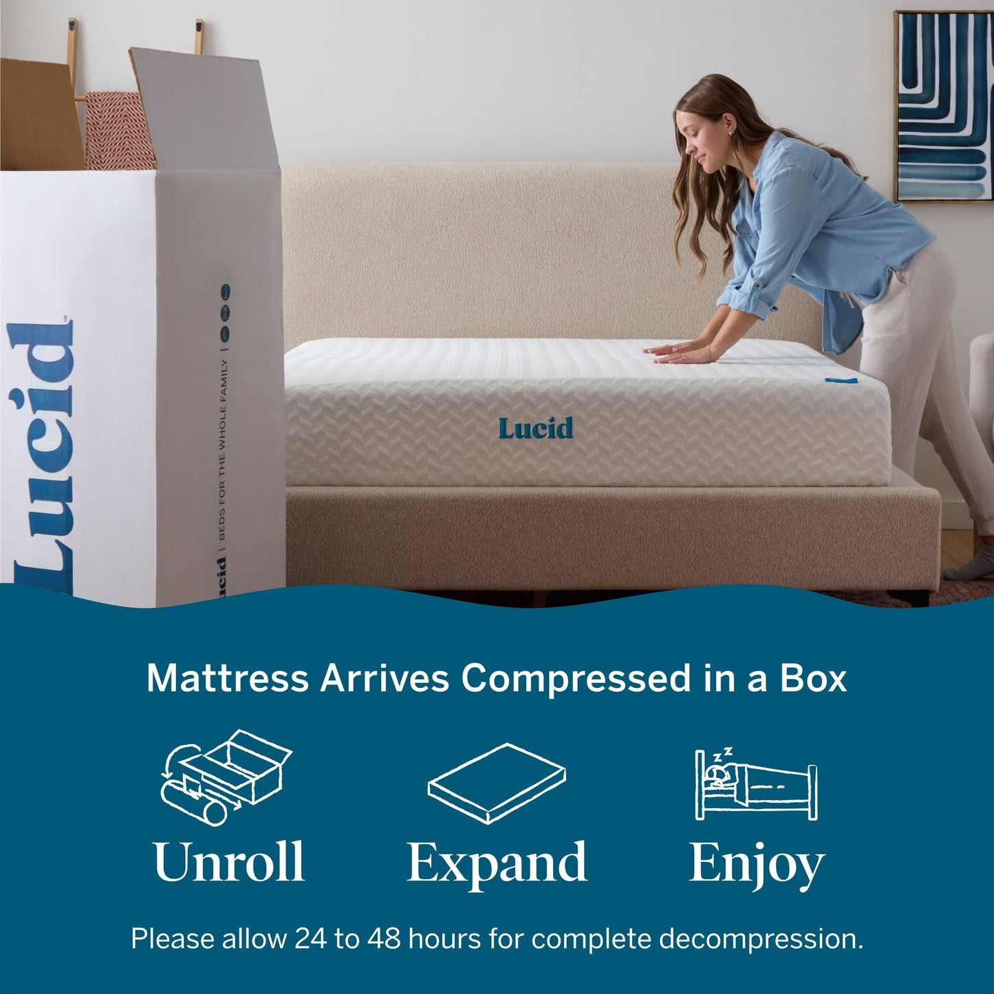 Lucid 10-inch Luxury Gel Memory Foam Mattress