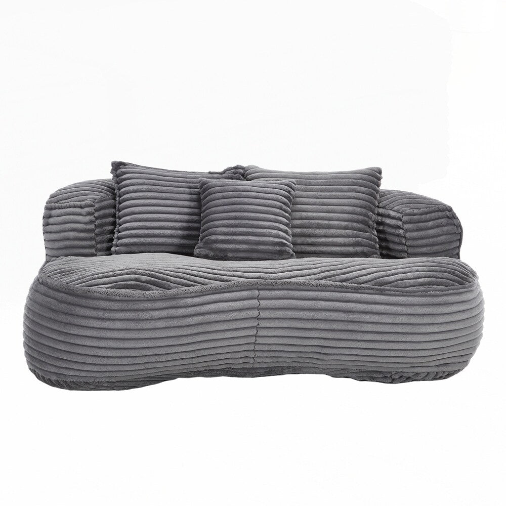 Lazy Sofa Durable Comfort Lounger High Back Bean Bag Chair Couch for Adults and Kids - 2 Seat