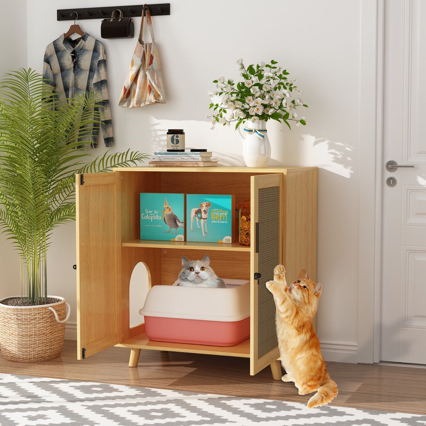 Litter Box Enclosure Cat Litter Box Furniture End Table Sofa Tbale