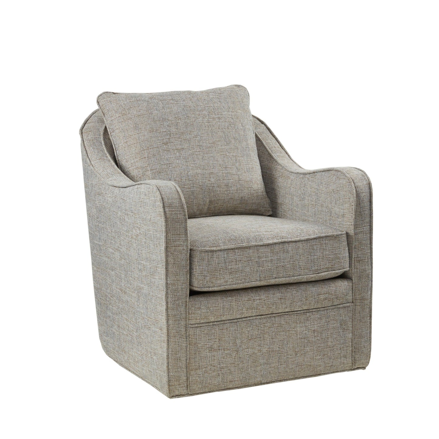Madison Park Betty Upholstered Swivel Curved Armchair