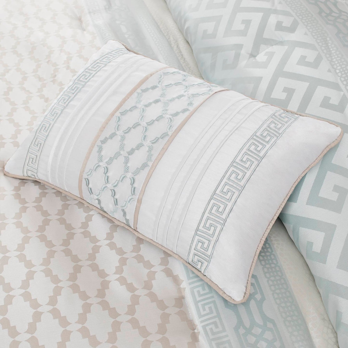 Madison Park Christian 7-piece Geometric Jacquard Comforter Set