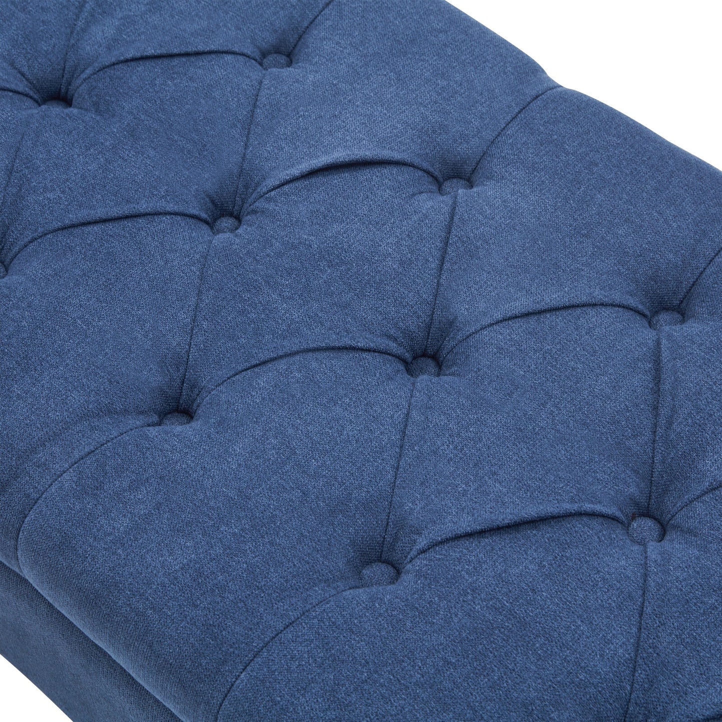 Upholstered Storage Bench Arm Bench Entryway Bench with Tufted Flip Top 50.4 Inches