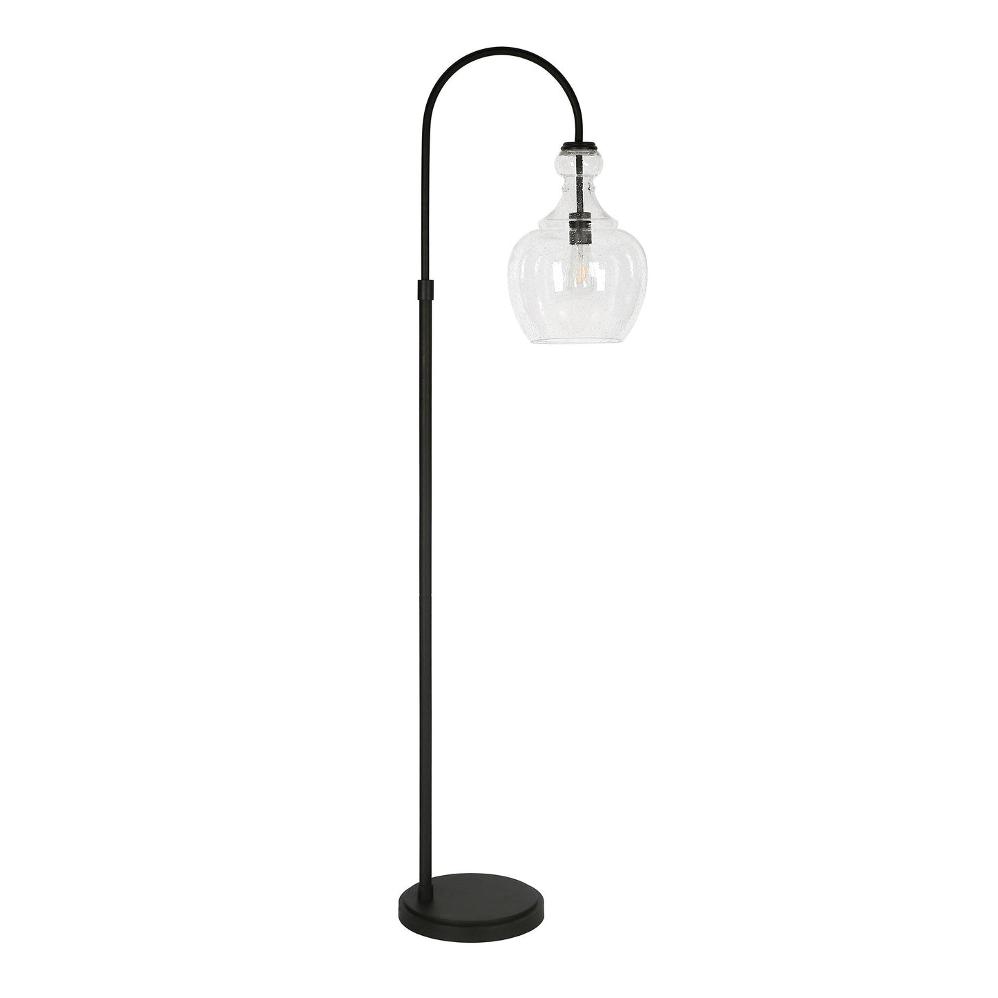 Verona Arc Floor Lamp with Glass Shade
