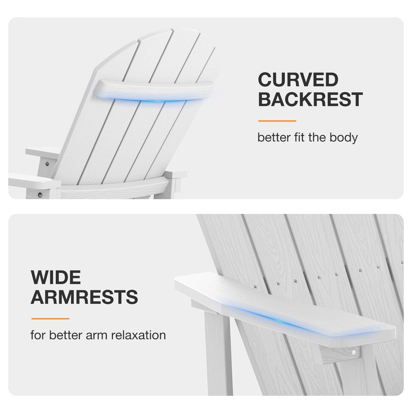 WINSOON All Weather Outdoor Rocking Chair, Set of 2