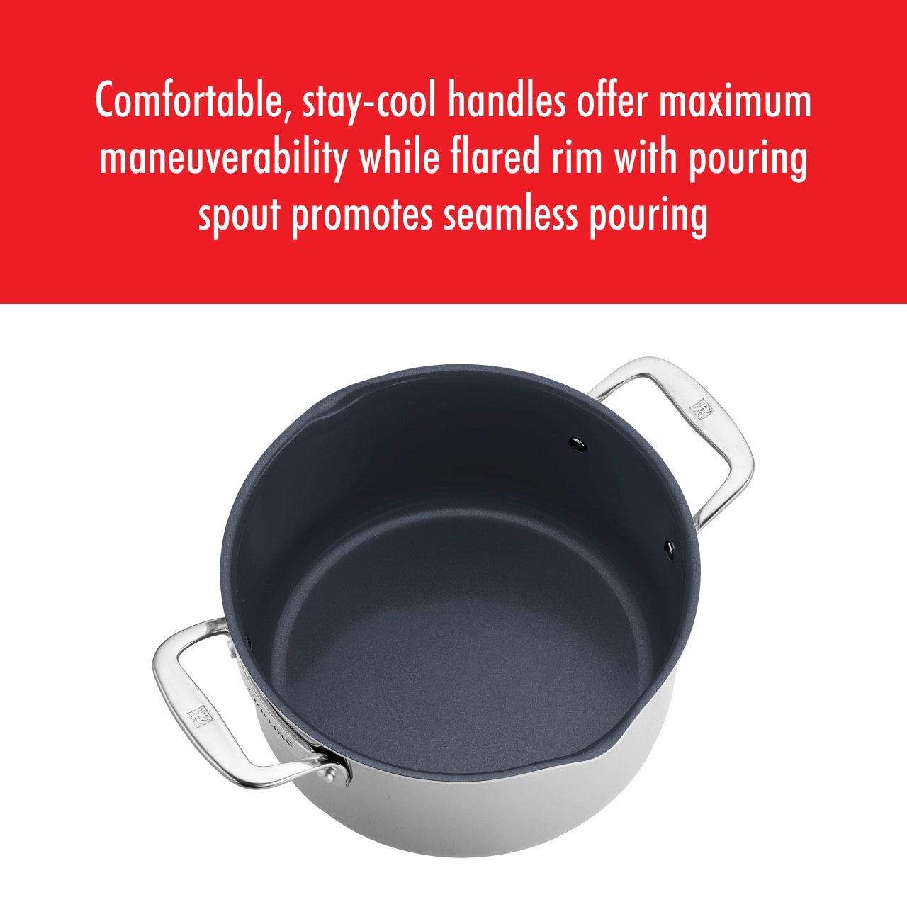 ZWILLING Clad CFX 6-qt Stainless Steel Ceramic Nonstick Dutch Oven
