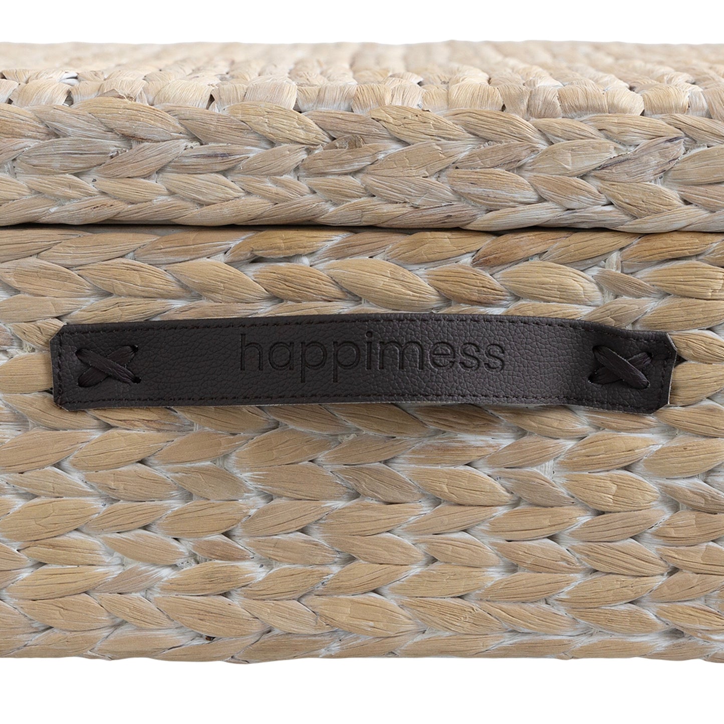 happimess Hyacinth/Wood Underbed Storage Bin with Wheels & Handles