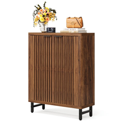 24 Pairs Shoe Storage Cabinet with Door for Entryway Living Room