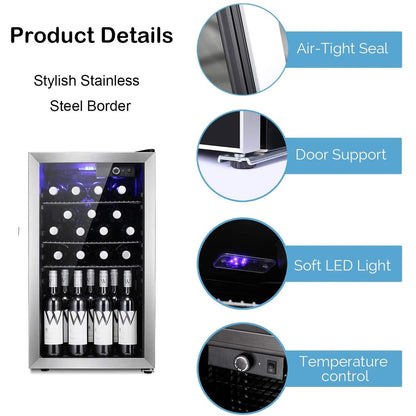 26 Bottle Wine Cooler/Cabinet Beverage Refigerator Mini Fridge - 17.52*19.29*31.18in