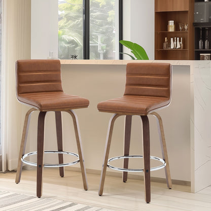 26/29 Faux Leather Swivel Bar/Counter Stools, Set of 2/3