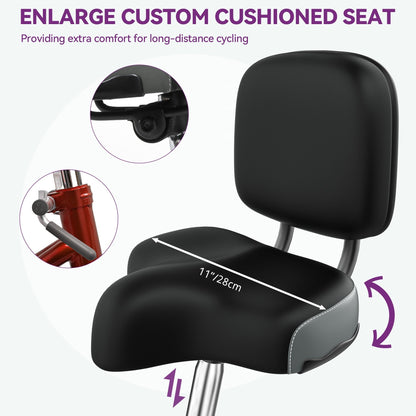 26 Blue Adult Tricycle 3 Wheel Bikes with Removable Baskets