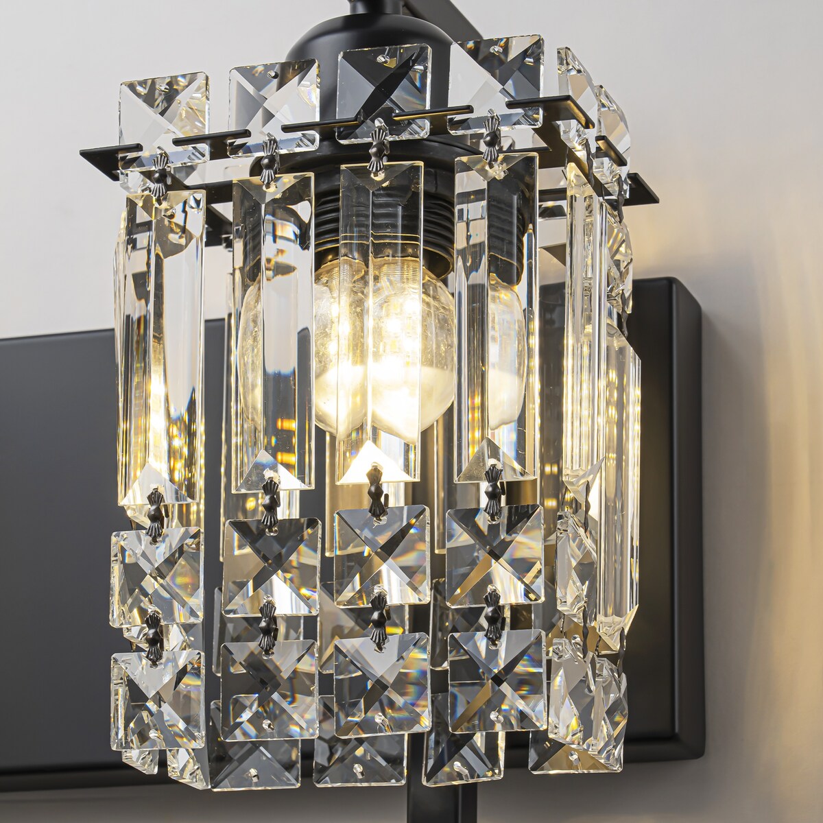 3-Light Modern Glam Bathroom Vanity Lights Crystal Wall Sconce Light for Mirror