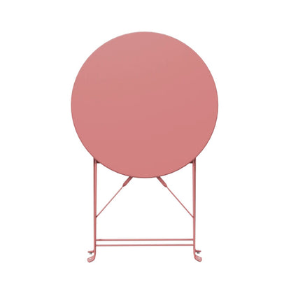 3pc Metal Folding Bistro Set, Weather-Resistant Outdoor/Indoor Conversation Set for Patio, Yard, Garden