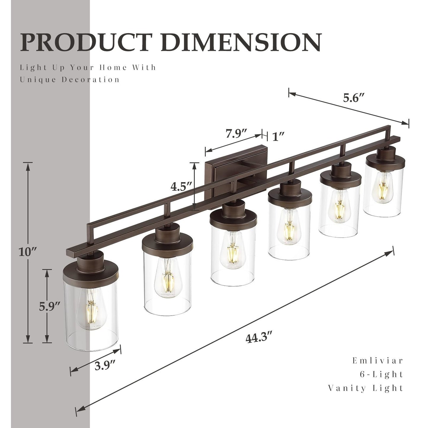 4/5/6-Light Vintage Bathroom Vanity Light