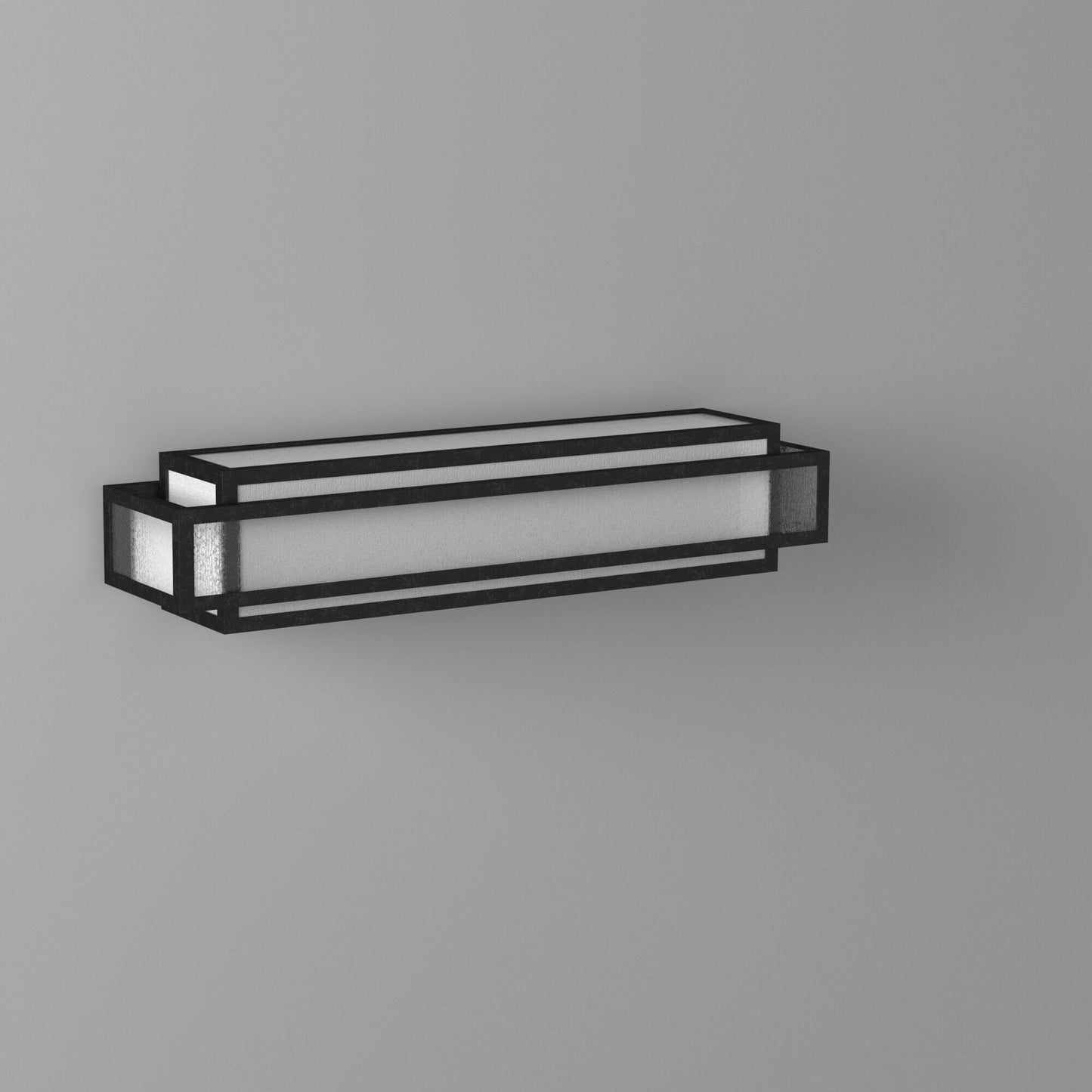 Lavery Camden Square Aged Charcoal & Seeded Glass 3 Light Bath Bar