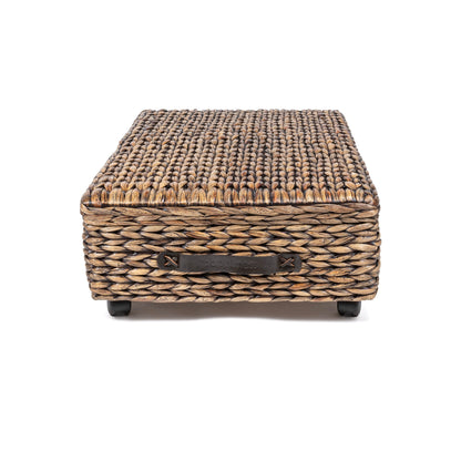 happimess Hyacinth/Wood Underbed Storage Bin with Wheels & Handles
