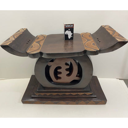Handmade Chief's Palace Gye Nyame Stool (Ghana)
