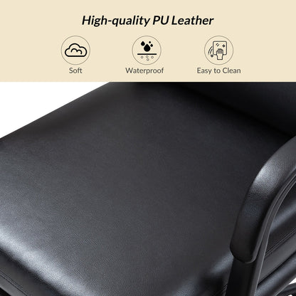 Joseph Modern Task Faux Leather Chair with Tilt Lock and Center Tilt by HULALA HOME