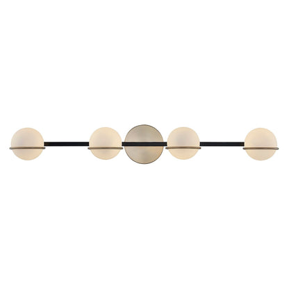 Justice Design Group EVOLV Fusion Centric 4-Light Bath Bar with Opal Glass Shade