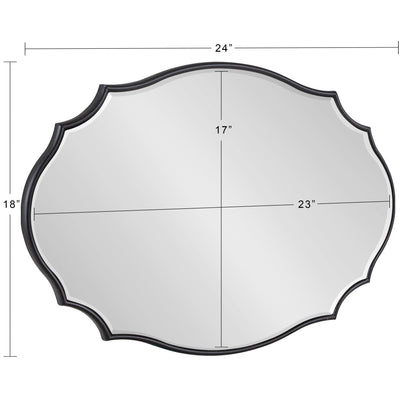 Kate and Laurel Leanna Scalloped Oval Wall Mirror