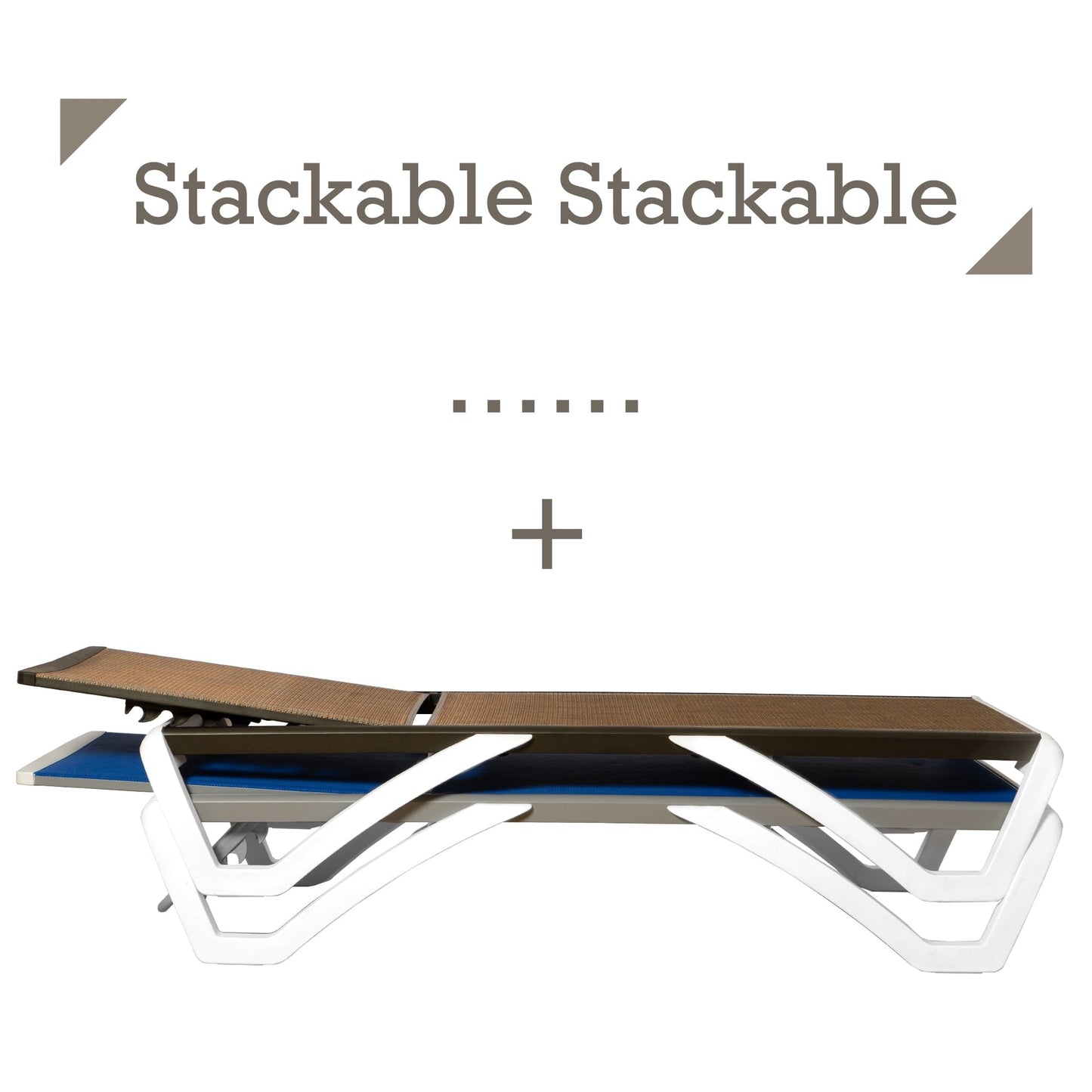 Kozyard Alan Full Flat Aluminum and Polypropylene Resin Legs Patio Reclining Adjustable Chaise Lounge