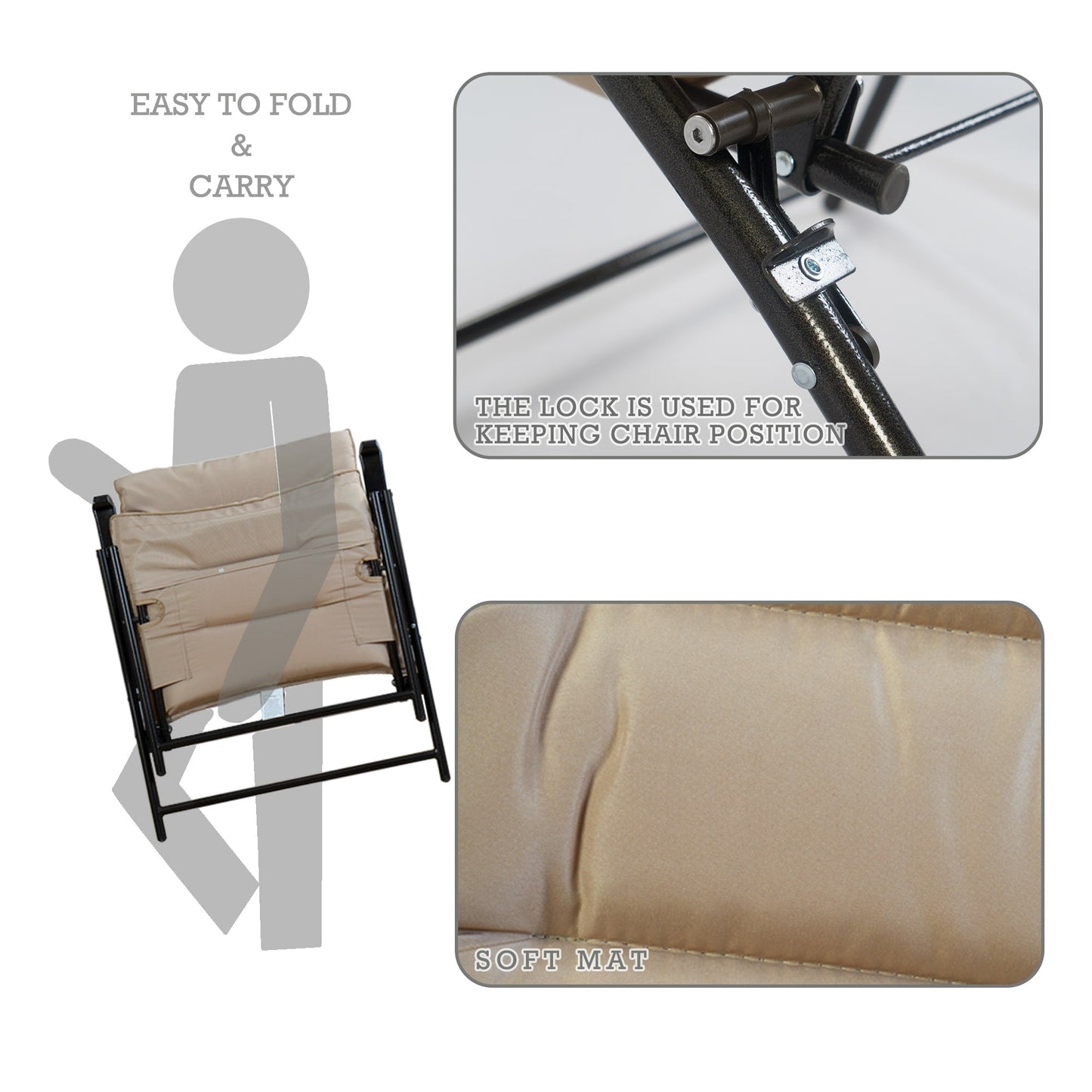 Kozyard Elsa 3 Pieces Outdoor Patio Furniture Padded Folding Bistro-Sets