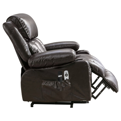 Large Power Lift Recliner Chair with Heat and 8-Point Massage - Remote Control, USB Port