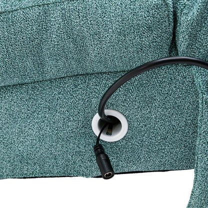 Linen Massage recliner Interior with remote control, ergonomic electric massage recliner, 5 modes