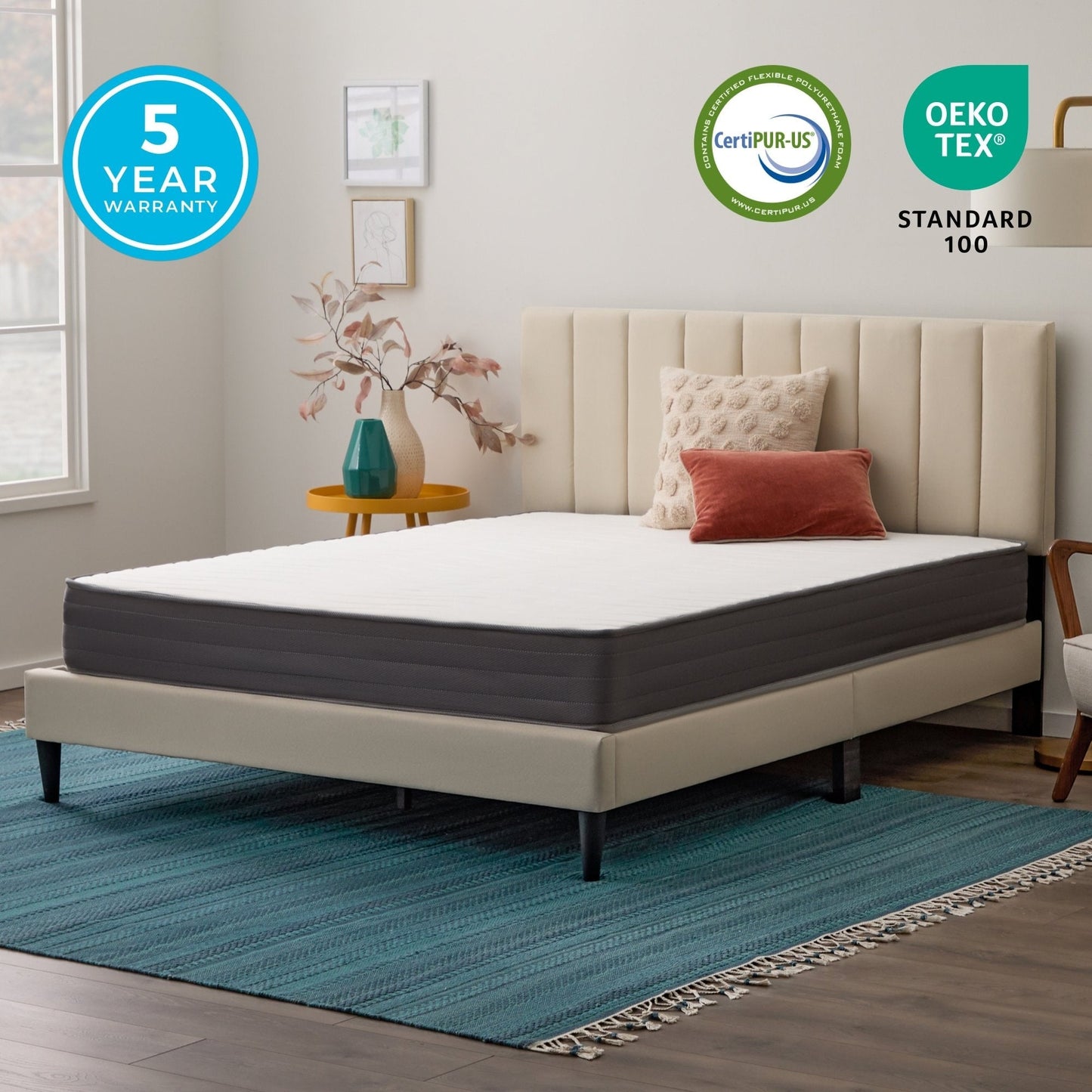Linenspa 8 In. Firm Gel Memory Foam Hybrid Mattress