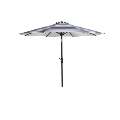 Lopes 9-foot Patio Umbrella with Bronze Finish Base Weight Stand Included