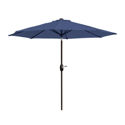 Lopes 9-foot Patio Umbrella with Bronze Finish Base Weight Stand Included