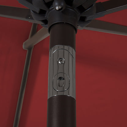 Lopes 9-foot Patio Umbrella with Bronze Finish Base Weight Stand Included