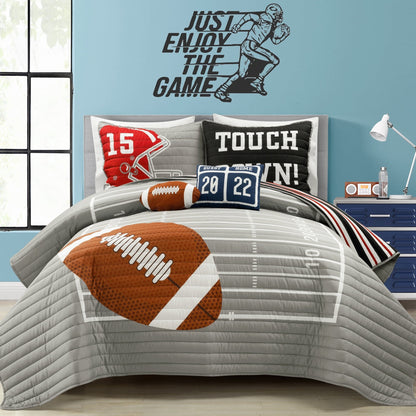 Lush Decor American Football Reversible Oversized Kids Quilt