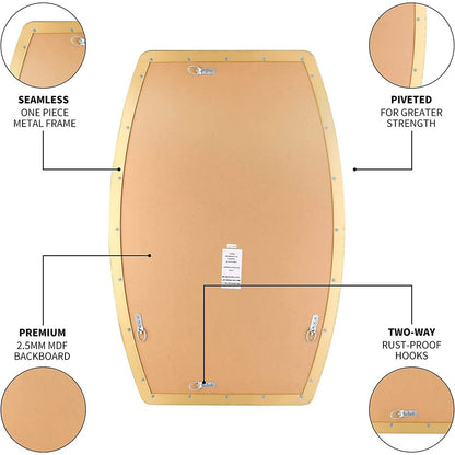 MacLuu Oblong Metal Wall Mirror
