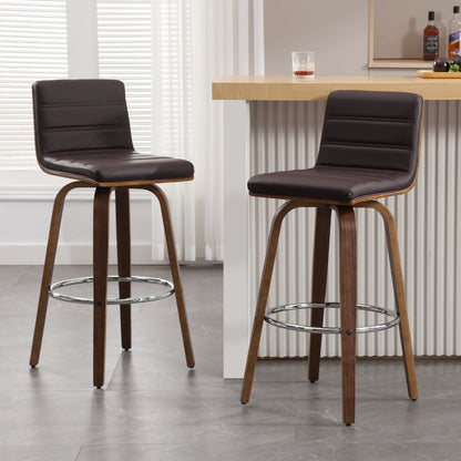 26/29 Faux Leather Swivel Bar/Counter Stools, Set of 2/3