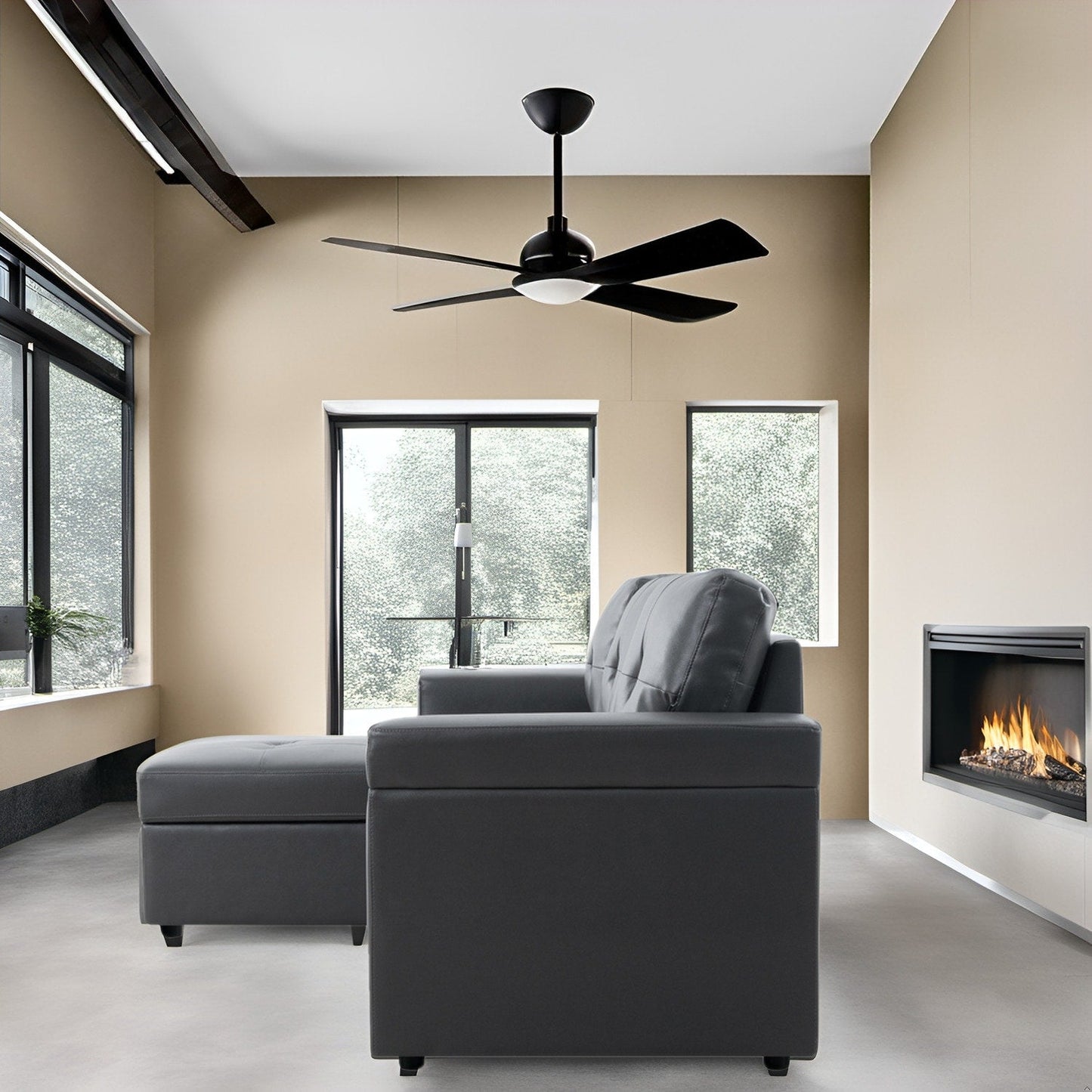 Reversible Sectional Sofa with Pull-Out Sleeper Bed, Hidden Storage Chaise, Durable Legs,