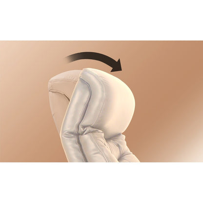 Leather Swivel Recliner with Matching Storage Ottoman