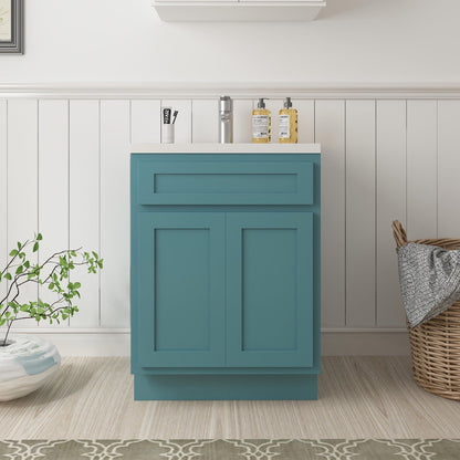 Vanity Art 24-inch Solid Wood Single Sink Bathroom Vanity Cabinet