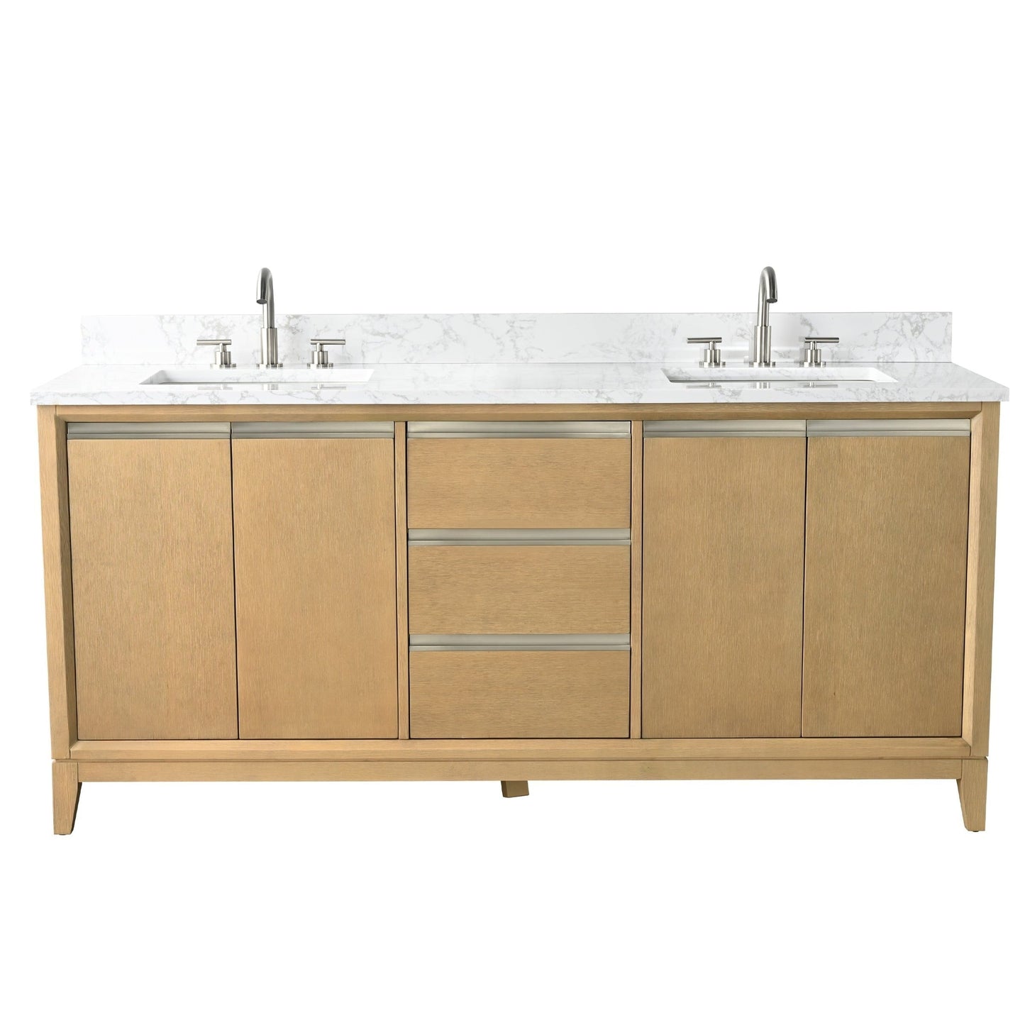 Vanity Art Bathroom Vanity with Ceramic Sink and Engineered Marble Top