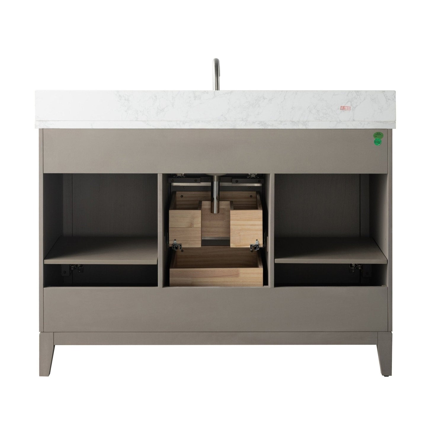 Vanity Art Bathroom Vanity with Ceramic Sink and Engineered Marble Top