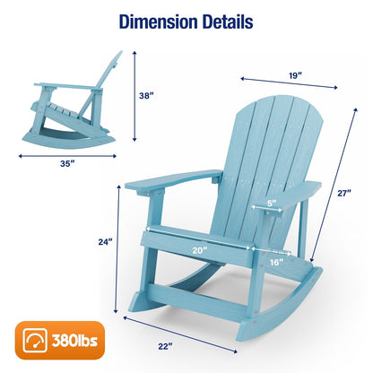 WINSOON All Weather Outdoor Rocking Chair, Set of 2