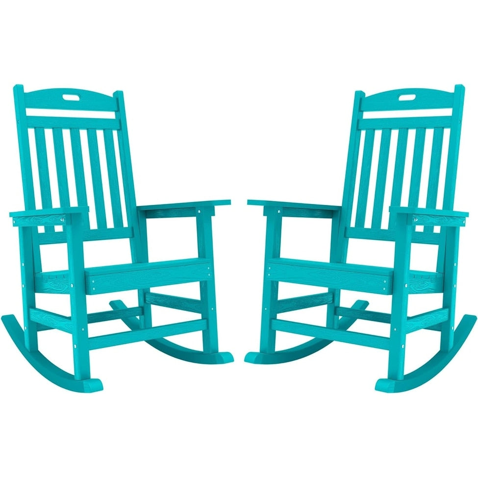WINSOON All Weather Outdoor Rocking Chair, Set of 2