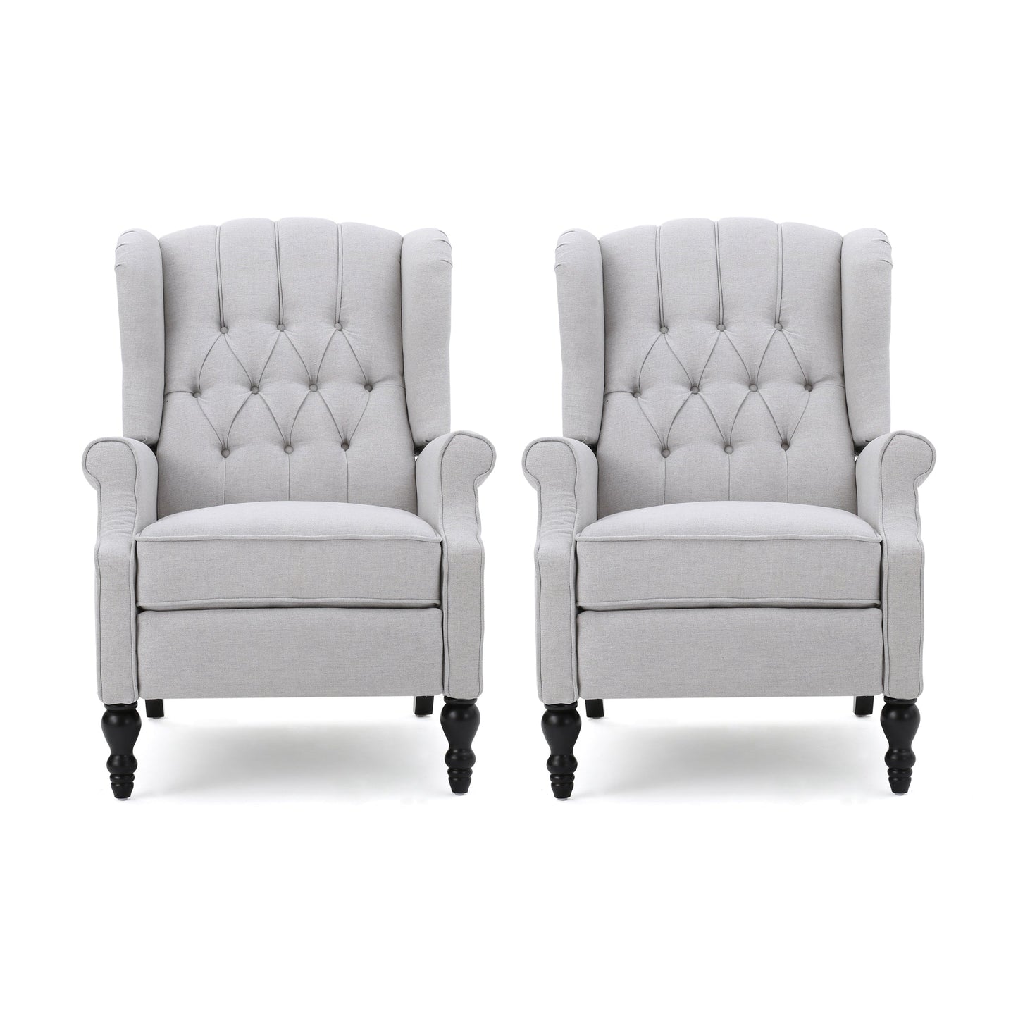 Walter Tufted Fabric Recliners (Set of 2) by Christopher Knight Home