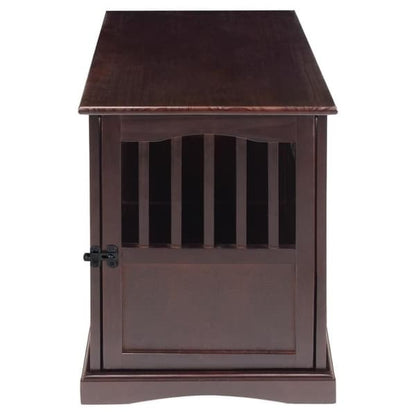 Wooden Pet Crate End Table with Lockable Door