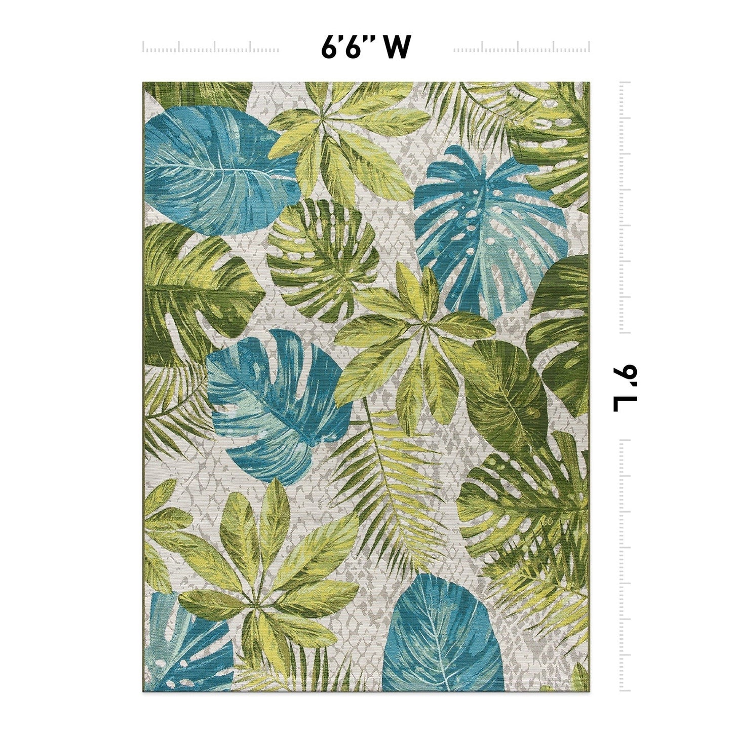 World Rug Gallery Contemporary Tropical Floral Indoor/Outdoor Area Rug